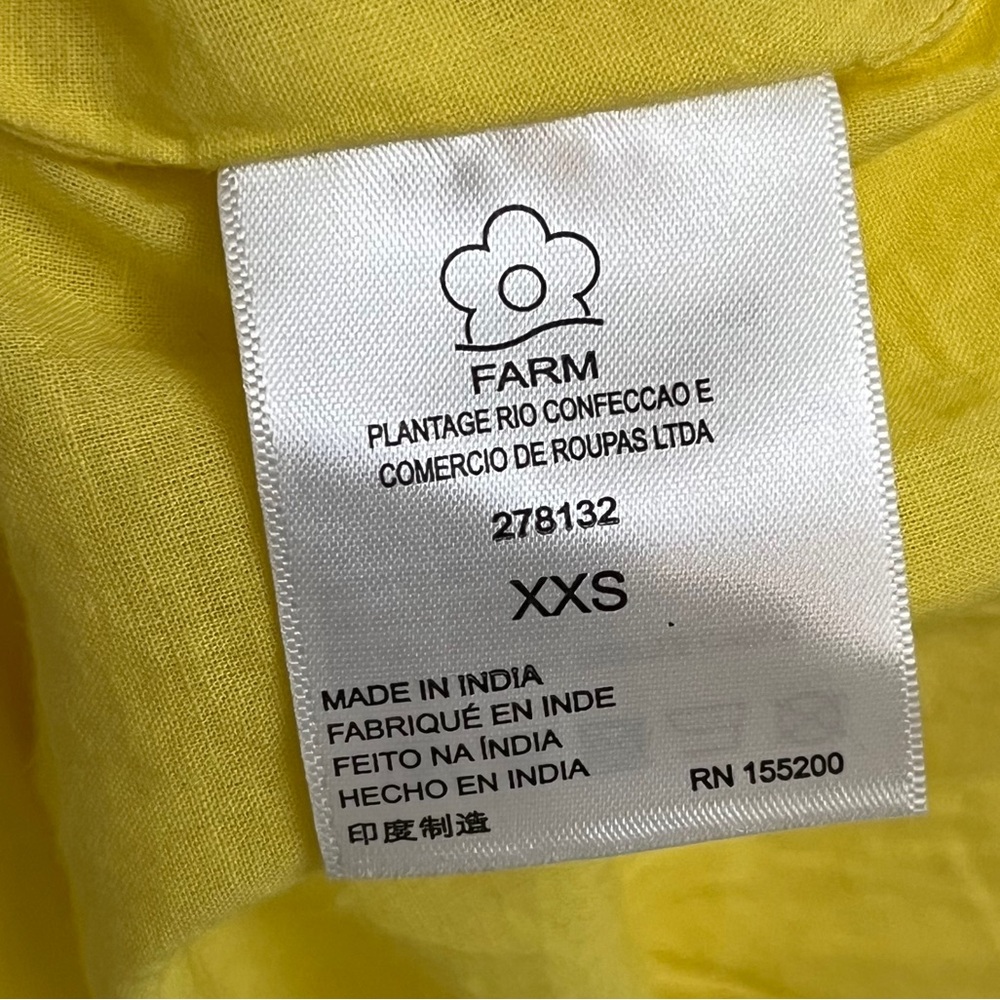 FARM Rio Yellow Ruffle Midi Dress with Bow - Picture 12 of 13
